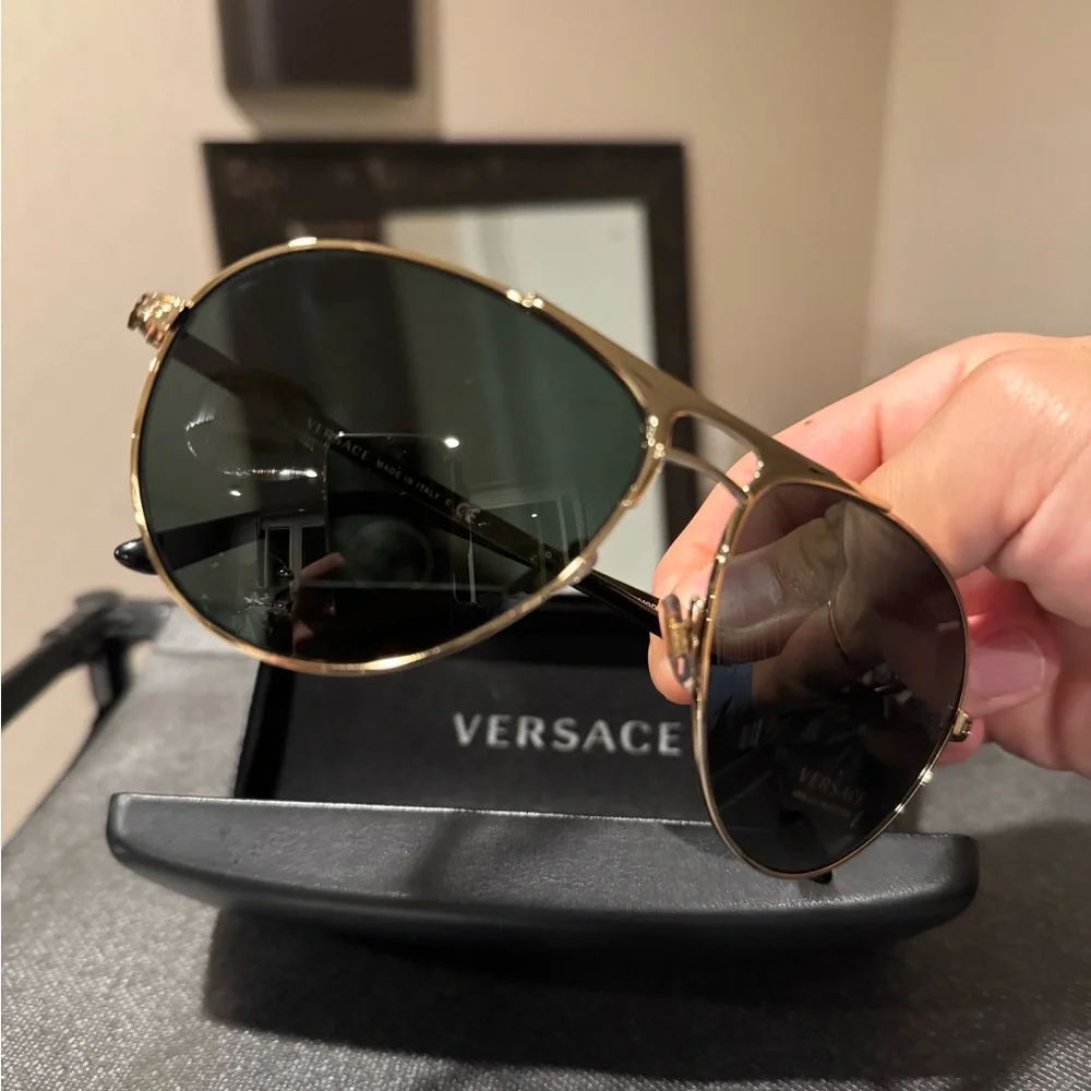 Versace Gold Frame Sunglasses